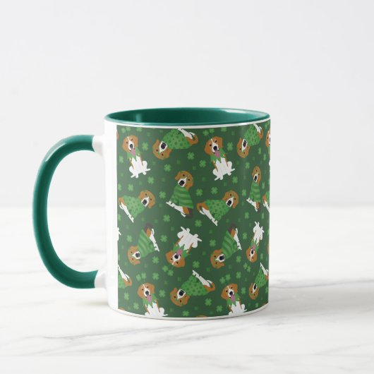 Mug Joyeux chien Beagle Jour de la Saint Patrick (Gauche)