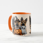 Mug Joyeux chien berger allemand Halloween (Devant gauche)