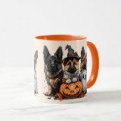Mug Joyeux chien berger allemand Halloween (Devant droit)