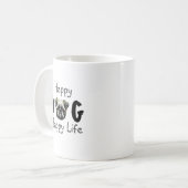 Mug Joyeux Chien Bonne Vie (Devant gauche)