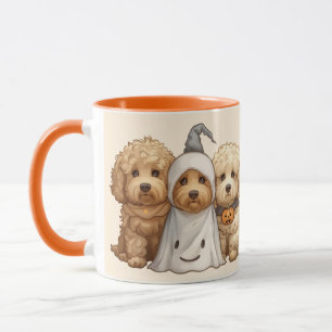 Mug Joyeux chien d'Halloween Goldendoodle
