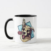 Mug Joyeux chien et biscuit (Gauche)
