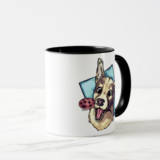 Mug Joyeux chien et biscuit (Devant droit)