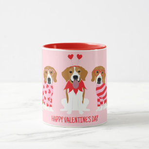 Mug Joyeux Chiens Beagles de la fête des Valentines