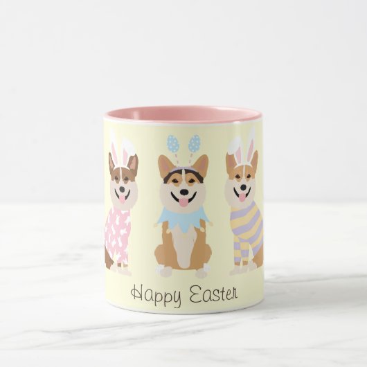 Mug Joyeux Chiens de Corgi gallois Pembroke de Pâques (Centre)