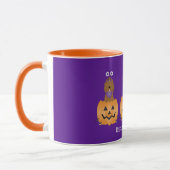 Mug Joyeux Chiens D'Halloween En Citrouille (Gauche)