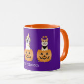 Mug Joyeux Chiens D'Halloween En Citrouille (Devant droit)