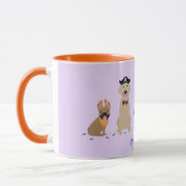 Mug Joyeux Chiens d'Halloween violet (Gauche)