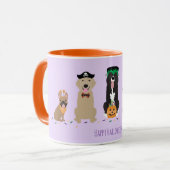 Mug Joyeux Chiens d'Halloween violet (Devant gauche)