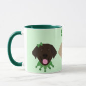 Mug Joyeux Chiens du Labrador Jour de la Saint Patrick (Gauche)