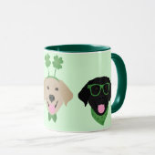 Mug Joyeux Chiens du Labrador Jour de la Saint Patrick (Devant droit)