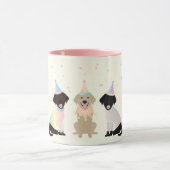 Mug Joyeux Chiens du Labrador Retriever (Centre)