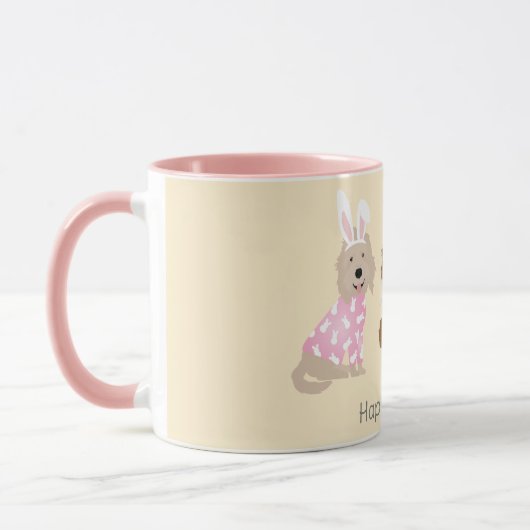 Mug Joyeux Chiens Goldendoodle de Pâques (Gauche)