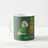 Mug Joyeux Chiens Goldendoodle Jour de la Saint Patric (Devant gauche)