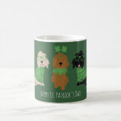 Mug Joyeux Chiens Goldendoodle Jour de la Saint Patric (Centre)