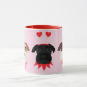 Mug Joyeux Chiens Schnauzer de la Journée des Valentin (Centre)