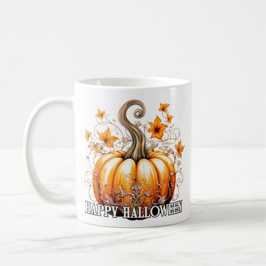 Mug Joyeux Citrouille d'Halloween saisonnier décoratif (Gauche)
