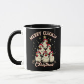 Mug Joyeux clucage Noël Funny Chicken Roosters (Gauche)