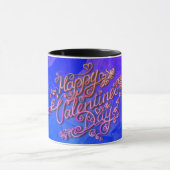Mug Joyeux coeur bleu de la Saint-Valentin (Centre)