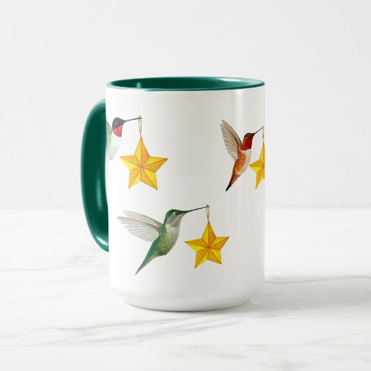 Mug Joyeux colibris de Noël (Devant gauche)