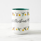 Mug Joyeux colibris de Noël personnalisés (Centre)