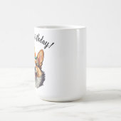 Mug Joyeux cône d'anniversaire Corgi (Centre)