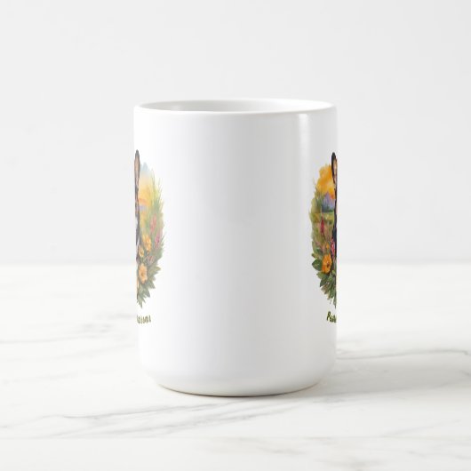 Mug Joyeux Corgi noir (Centre)