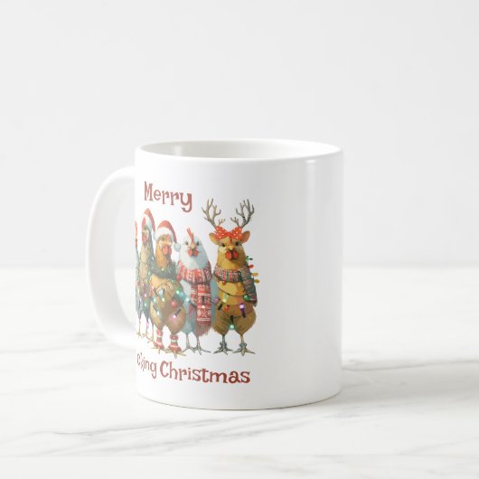 Mug Joyeux coup de poule de Noël (Devant gauche)