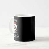 Mug Joyeux crâne de Noël Squelette Hommes Femmes (Devant gauche)