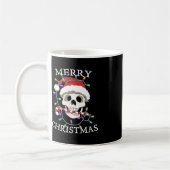 Mug Joyeux crâne de Noël Squelette Hommes Femmes (Gauche)