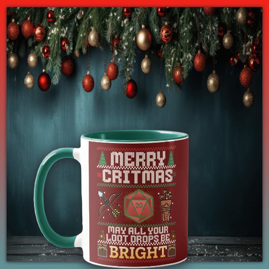 Mug Joyeux Critmas Loot Drop | Chandail moche Archer