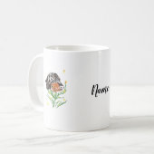 Mug Joyeux Dachshund Face Art (Devant gauche)