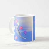 Mug Joyeux dauphin et ballons d'anniversaire (Devant gauche)