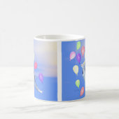 Mug Joyeux dauphin et ballons d'anniversaire (Centre)