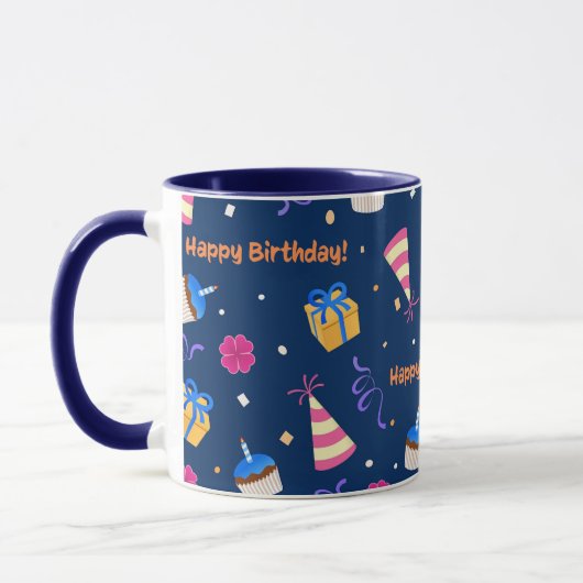 Mug Joyeux design de célébration d'anniversaire (Gauche)