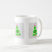 Mug Joyeux dessin d'arbre de Noël à la Kawaii Style (Devant droit)