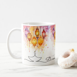 Mug Joyeux Diwali lampes couleur eau