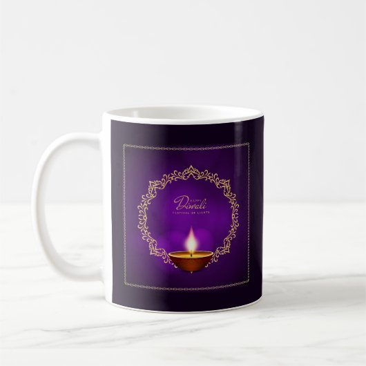 Mug Joyeux Diwali violet (Gauche)