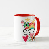 Mug Joyeux Doodles (Devant droit)