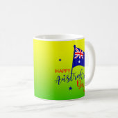 Mug Joyeux drapeau australien Jour Or Vert (Devant droit)