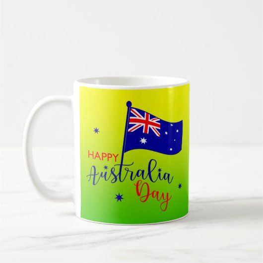 Mug Joyeux drapeau australien Jour Or Vert (Gauche)