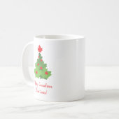 Mug Joyeux drapeau canadien feuille d'érable Noël (Devant gauche)