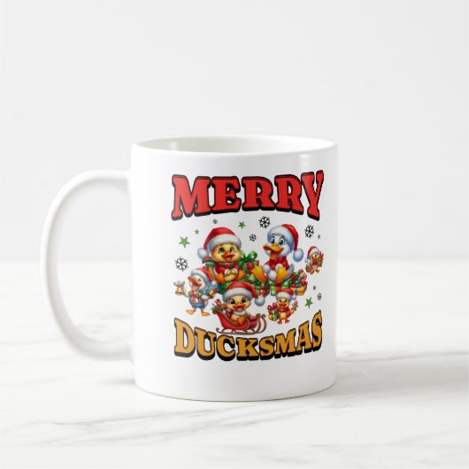 Mug Joyeux Duckmas Joli Noël Canard de Noël (Gauche)