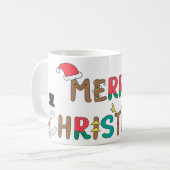 Mug Joyeux élément de mot Noël (Devant gauche)