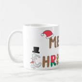 Mug Joyeux élément de mot Noël (Gauche)