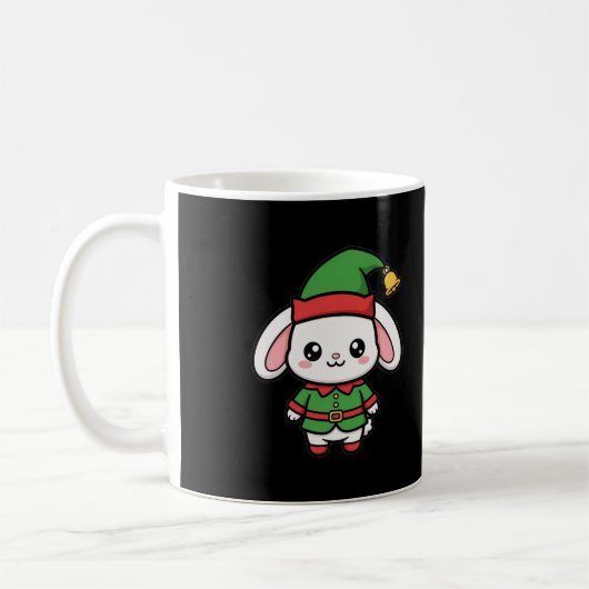 Mug Joyeux Elf Lapin de Noël (Gauche)