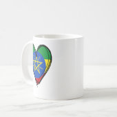 Mug Joyeux Enkuh Ethioa Drapeau Coeur graphique Ethioa (Devant gauche)