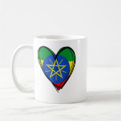 Mug Joyeux Enkuh Ethioa Drapeau Coeur graphique Ethioa (Gauche)
