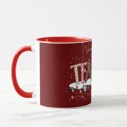 Mug Joyeux enseignant de Noël (Gauche)