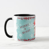 Mug Joyeux et brillant Bunny de Noël (Gauche)